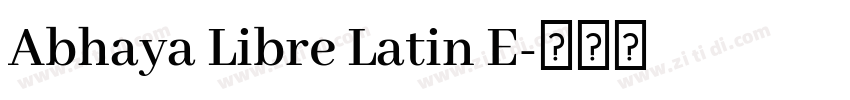 Abhaya Libre Latin E字体转换